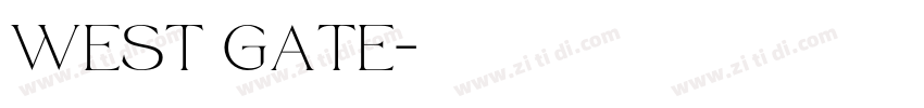 west gate字体转换